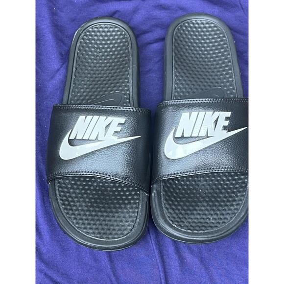 Nike Other - Nike Benassi 12 JDI Black/White Men Slides Sandal 343880090